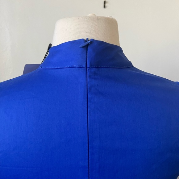 NWT Zara Blue Mock Neck Mini Dress Size Medium - Picture 9 of 9